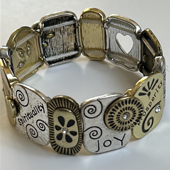 Uplifting - Inspirational - Bracelet - Alternating Gold & Silver Tones - $20 - Picture 5 of 5